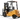 Side image of the yellow LPE60-HD Big Joe Lithium-Ion Electric Forklift